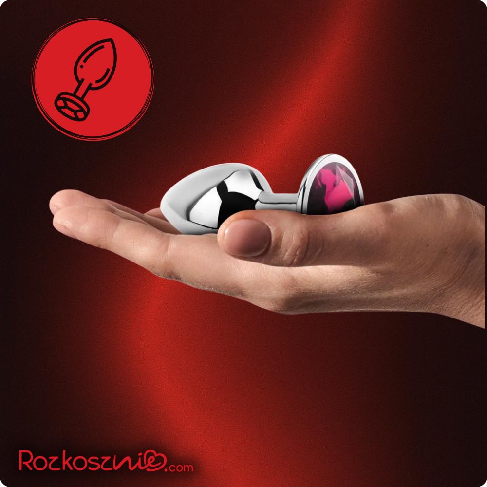 Ocelový kovový anální kolík pro začátečníky s diamantovým análním kolíkem sex DELICIOUSLY