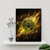 Bvb Soccer Team Stadium Theme Diamond Painting Round Diamond Mosaic Rhinestones Diamond Embroidery Craft Kit Wall Decor Without Frame