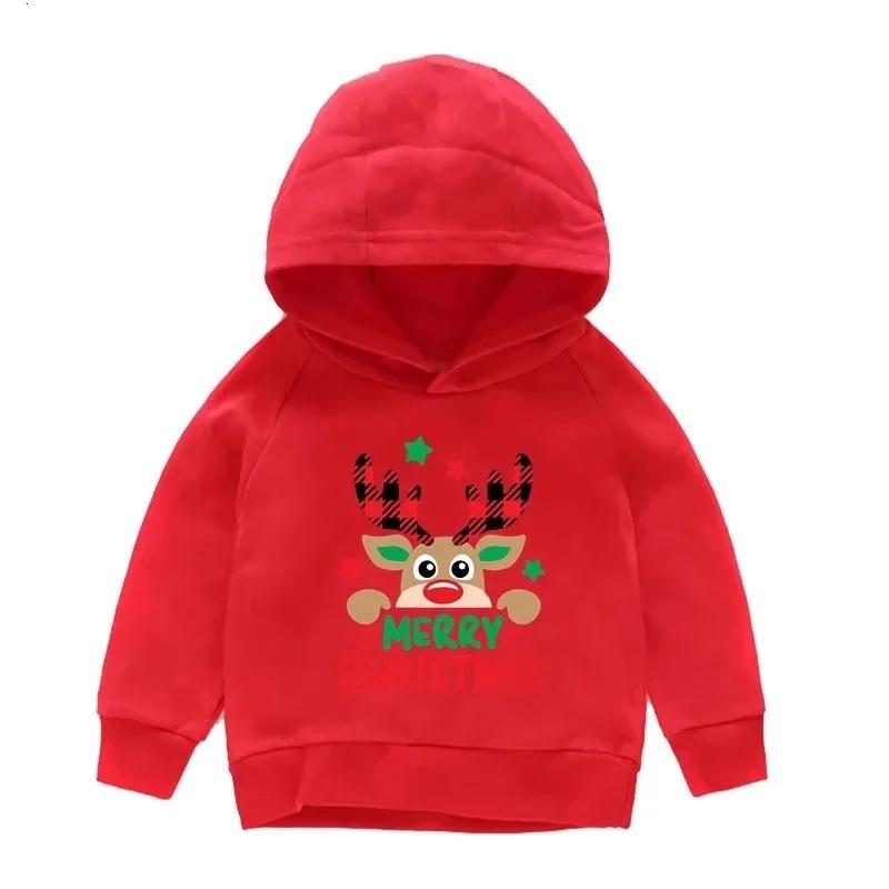 

Children s Red Santa Claus Pattern Printed Hoodie Boys Girls Comfortable Outdoor Autumn and Winter Fashion Long Sleeve Pullover 100