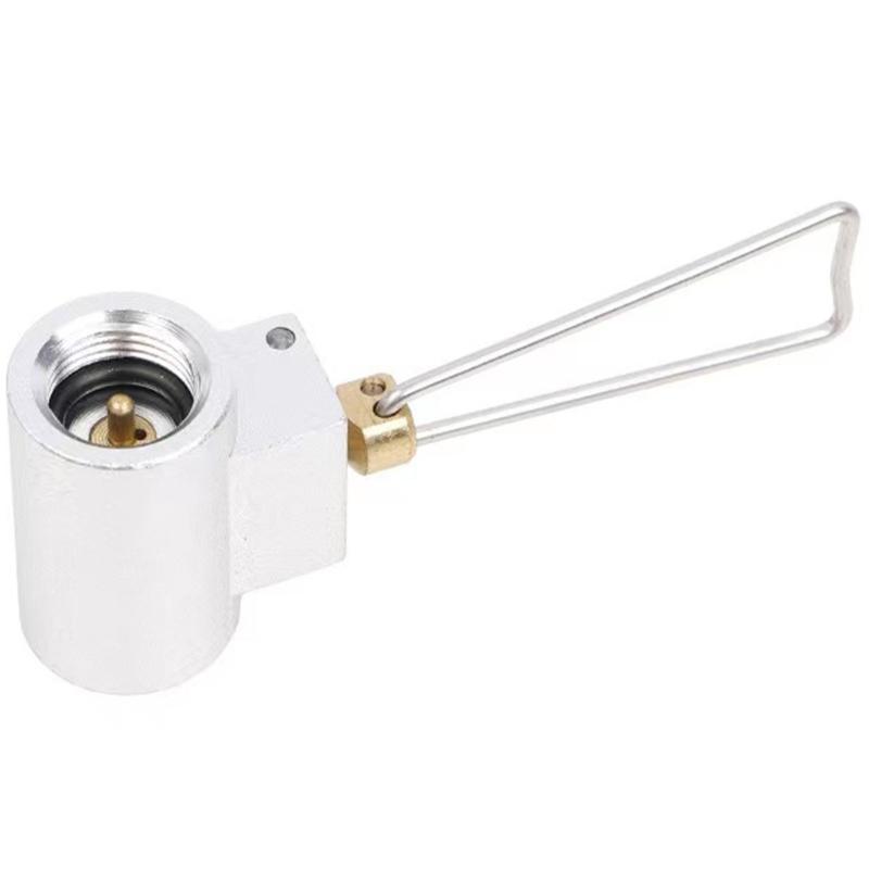 Gas Canister Adapter Small Metal Design for Stove Camping Quick Connecting Propanes Tanks Refueling Outdoor Cooking Tool