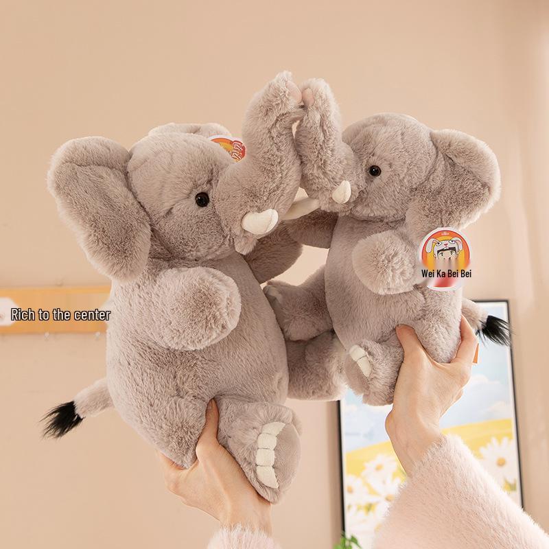 Genuine Elephant Plush Toy - Comforting Cloth Doll for Children