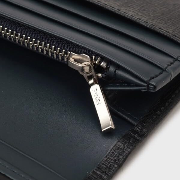 Takeo Kikuchi Long Embossed Color Green 00 Men's Wallet, Leather, Block, (622) (FREE)