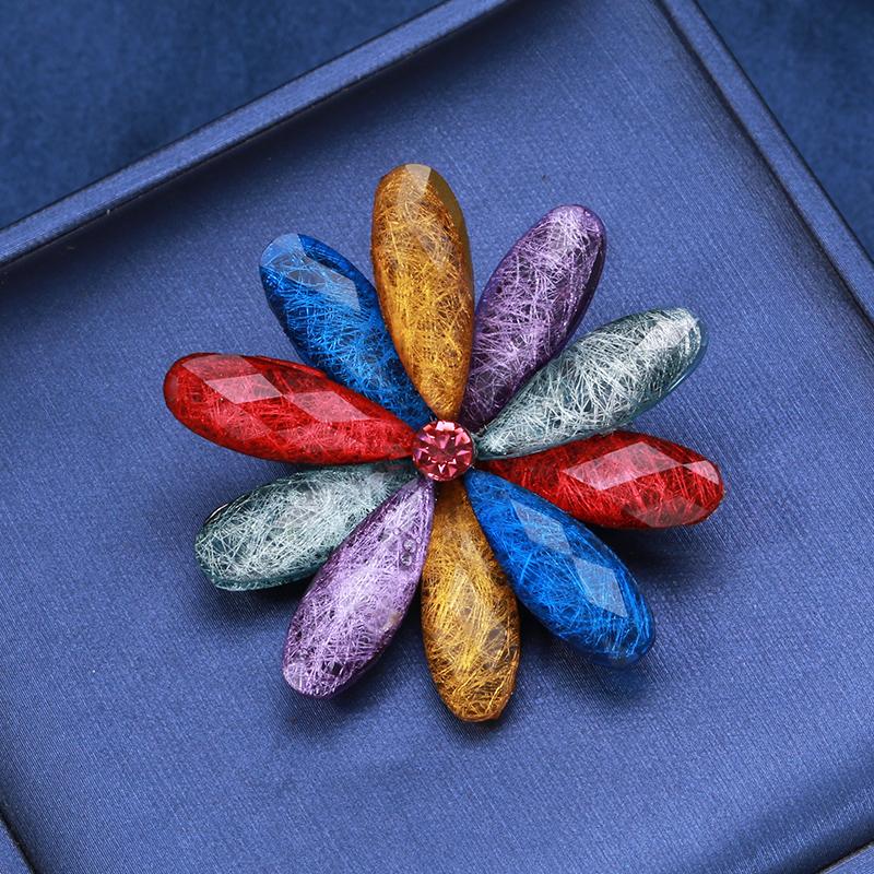 Blucome Le più nuove spille con fiori di strass lucidi per le donne, ragazze, vestiti, borse, sciarpe, corpetti, accessori per gioielli, regali