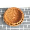 22/25cm Round Natural Fruit Baskets Food Storage Bowl Decorative Rattan Wicker Serving Basket For Dessert Snacks Bread Baskets