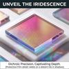 50Pcs Mini Radiant Acrylic Sheets Square Iridescent Acrylic Holographic Acrylic  Home Decoration