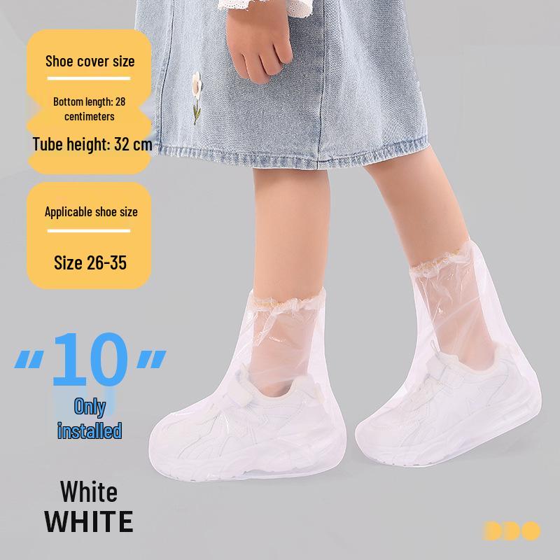 Waterproof Anti-Slip Mid-Calf Disposable Rain Shoe Covers for Men and Women