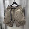 Herren Sommer Arbeitshose mit großer Tasche am Bund, dünn, locker, gerade, halblange Hose