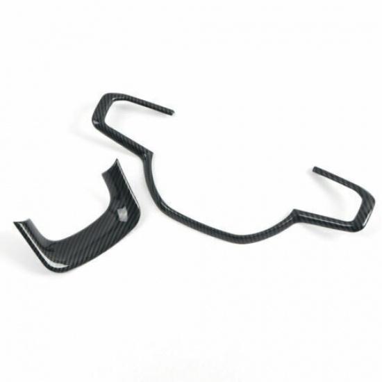 For -2024 Ram 1500 Carbon Fiber Steering Wheel Switch Trims Accessories