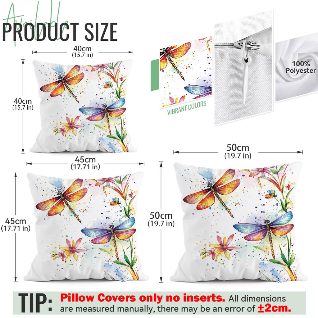Spring Animal Watercolor Painting Cushions Pillowcase Polyester Cushion Cover Throw Pillow Pillowcover Home Car Sofa Decor