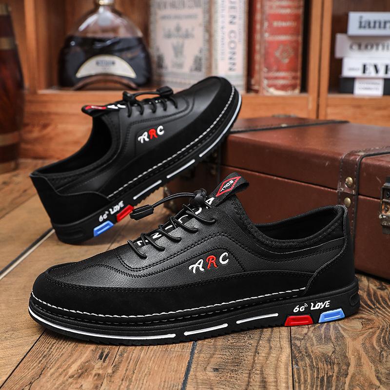 

Мужская повседневная обувь 2025 Осень Мода Удобная Нескользящая Деловая Мужская Обувь Легкая Большой Размер 39-44 Обувь Новые Мужские Кроссовки 39 чёрный