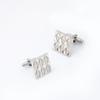 Silver Square Patterned Metal Cufflinks Hot Selling Shirt