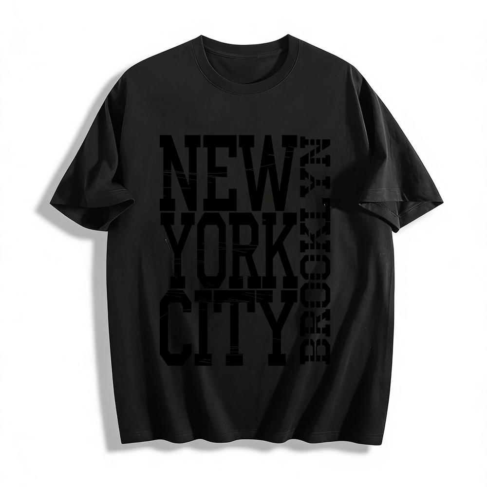 

Vintage New York Brooklyn Graphic Casual Short Sleeve T-Shirt Pure cotton T-shirt XXS