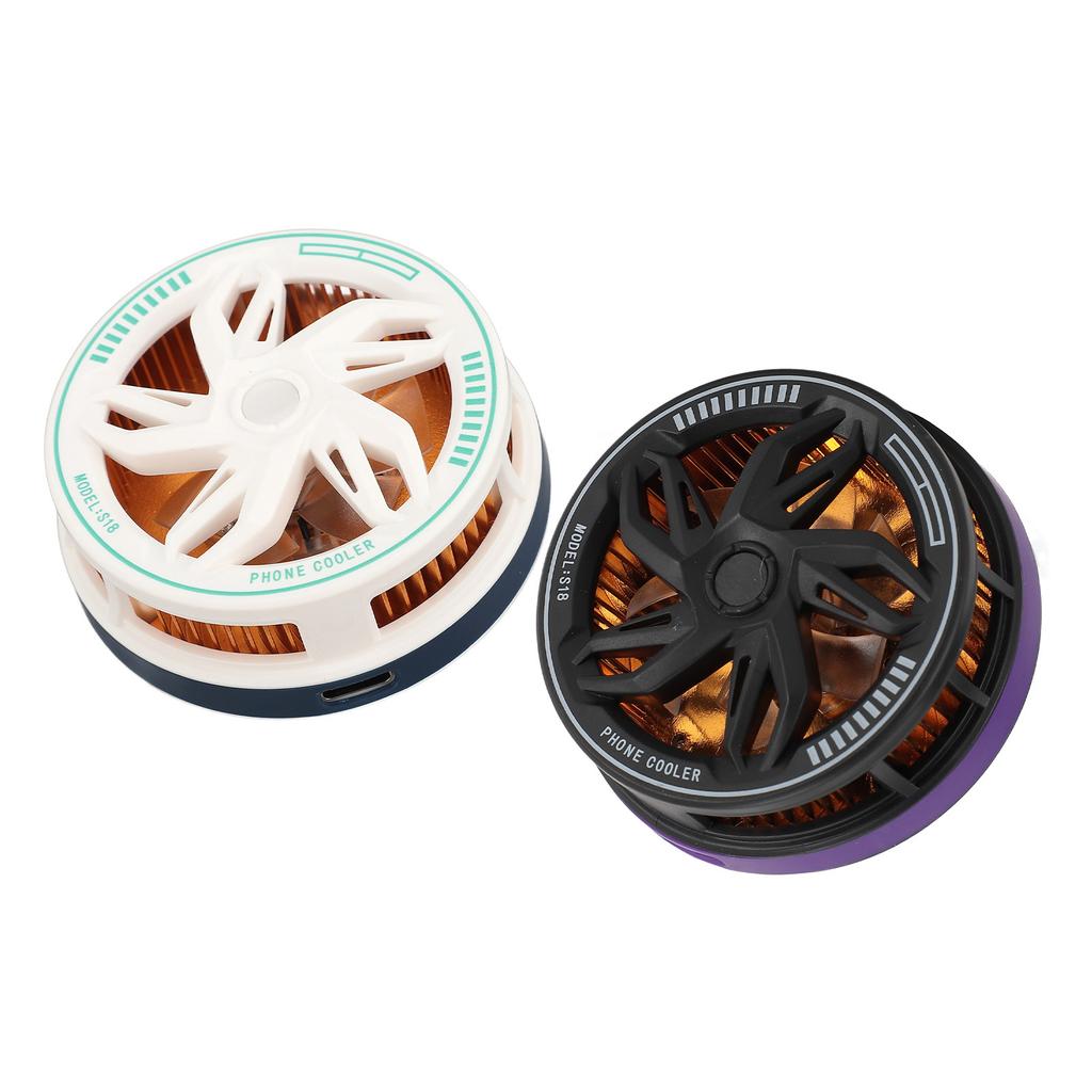 Phone Cooler 15W Magnetic Adsorption Quiet Portable Cell Phone Radiator Cooling Fan for Gaming Live 