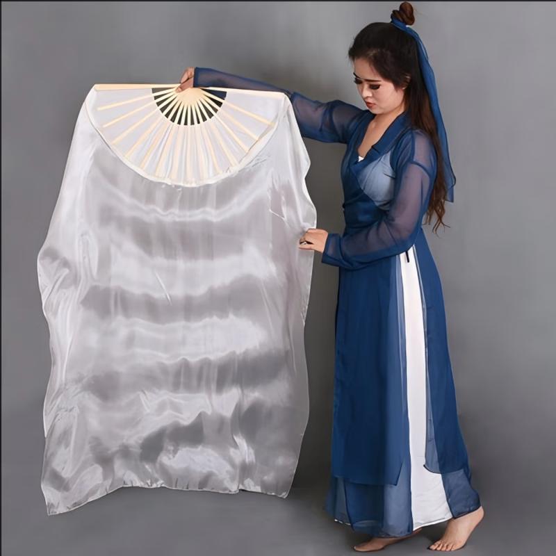 

Расширенный шелковый танцевальный веер Jingcai Standard