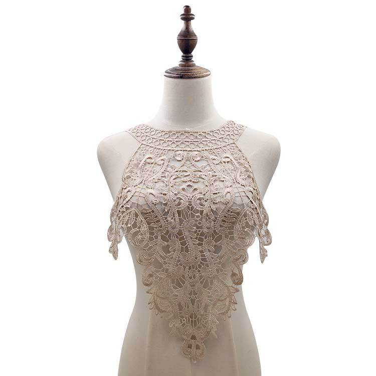Water-soluble lace corsage, polyester silk embroidered collar, three-dimensional hollow fake collar
