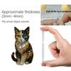 Cat Christmas Countdown 24 Days Christmas Advent Calendar 2D Acrylic Cat Collectible Figurine for Xmas Tree Decor Kids Gifts