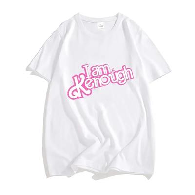 T-shirt d'été unisexe I'm Enough Babenheimer Rose vif Barbie T-shirt 100% coton T-shirt ample à motif Vêtements décontractés à col rond
