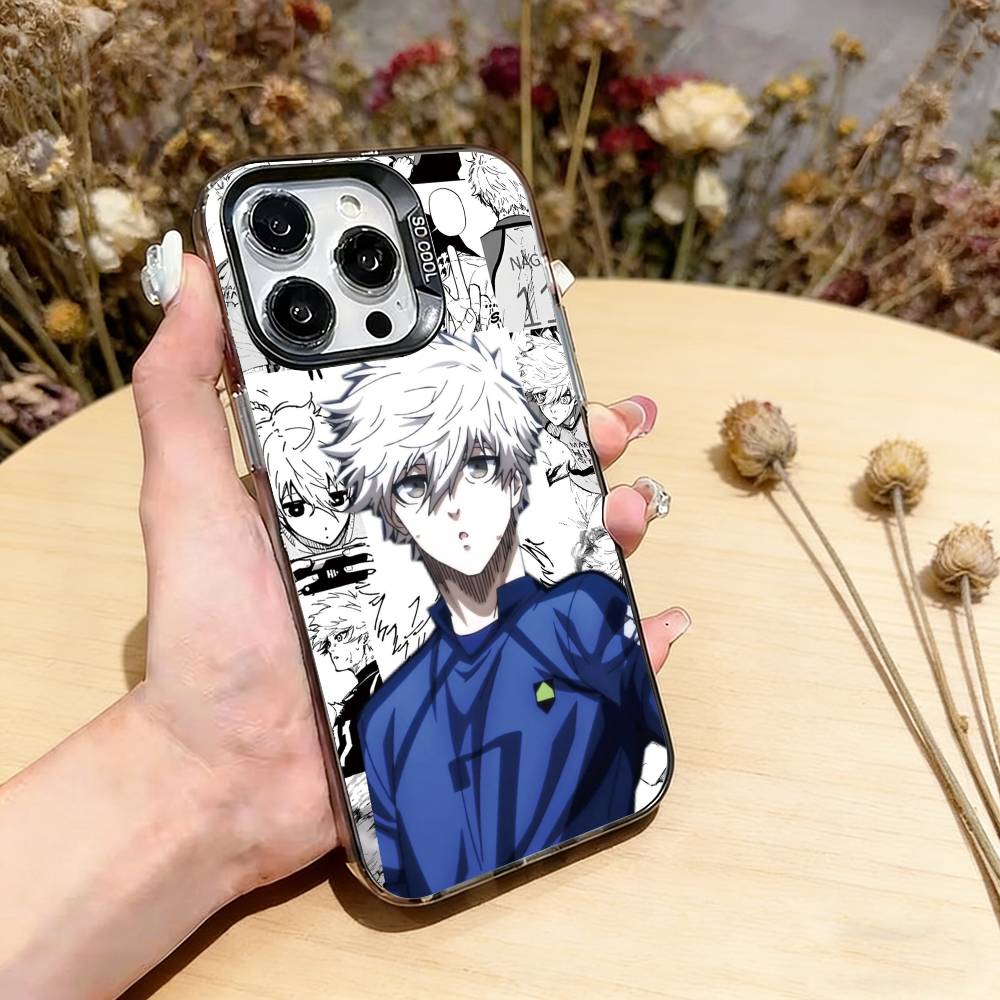 

Blue Lock Nagi Seishiro Phone Case For iPhone 17,16,15,14,13,12,11 Plus,Pro Max,XS,Colorful Silver Black Cover iPhone15