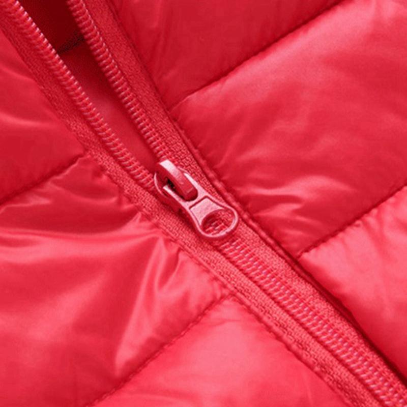 3-14 Years Kids Winter Warm Hooded Vest Solid Color Sleeveless Zipper Top