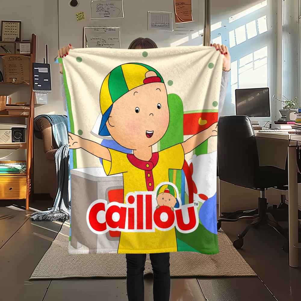 Caillou Aufdruck Flanelldecke, Hohe Qualität, Bequem für Alle Jahreszeiten, Heimdekoration, Wärme und Komfort