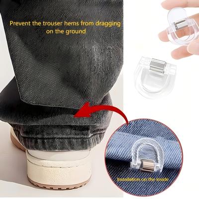 2/4/6pcs Invisible Leg Shortening Clip, Non-slip Pants Edge Clip, Used for Anti-drag Pants Hem Fixing Device, Seam-free Hidden
