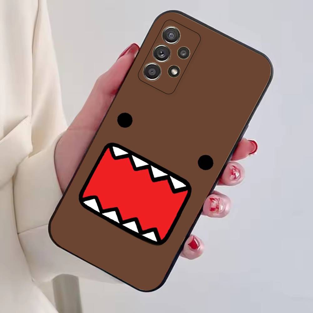 Cute Domo-kun Monsters Fashion Phone Case For Samsung S25,S24,S21,S22,S23,S30,Ultra,S20,Plus,Fe,Soft Silicone Black Cover