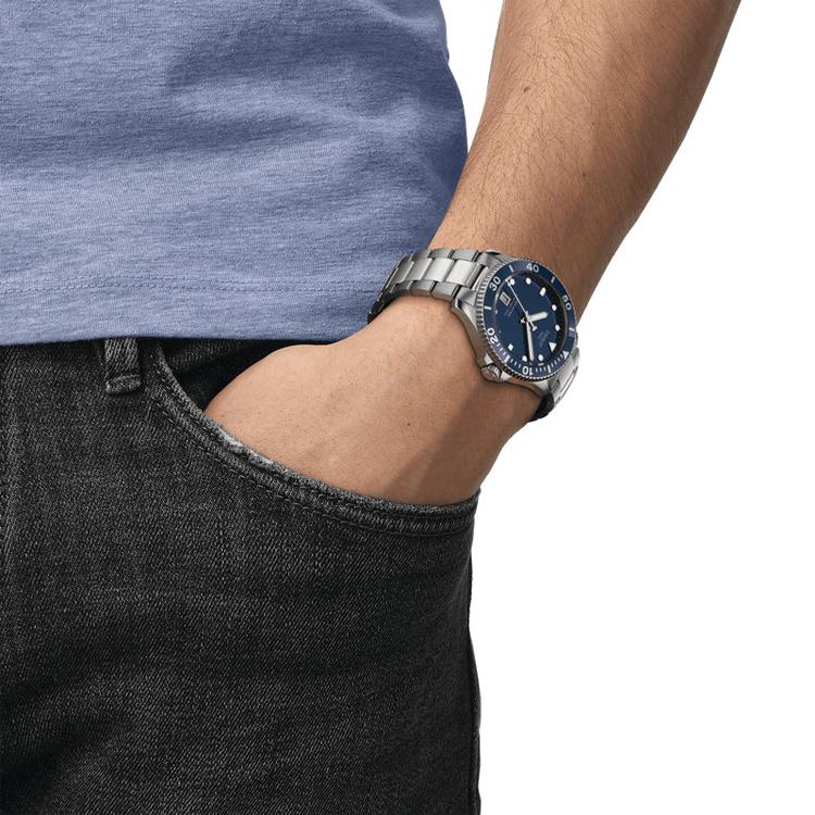 TISSOT Starfish Collection Quartz Movement 300 meter Water Resistance Men's Watches Watch Blue Dial T120.410.11.041.00