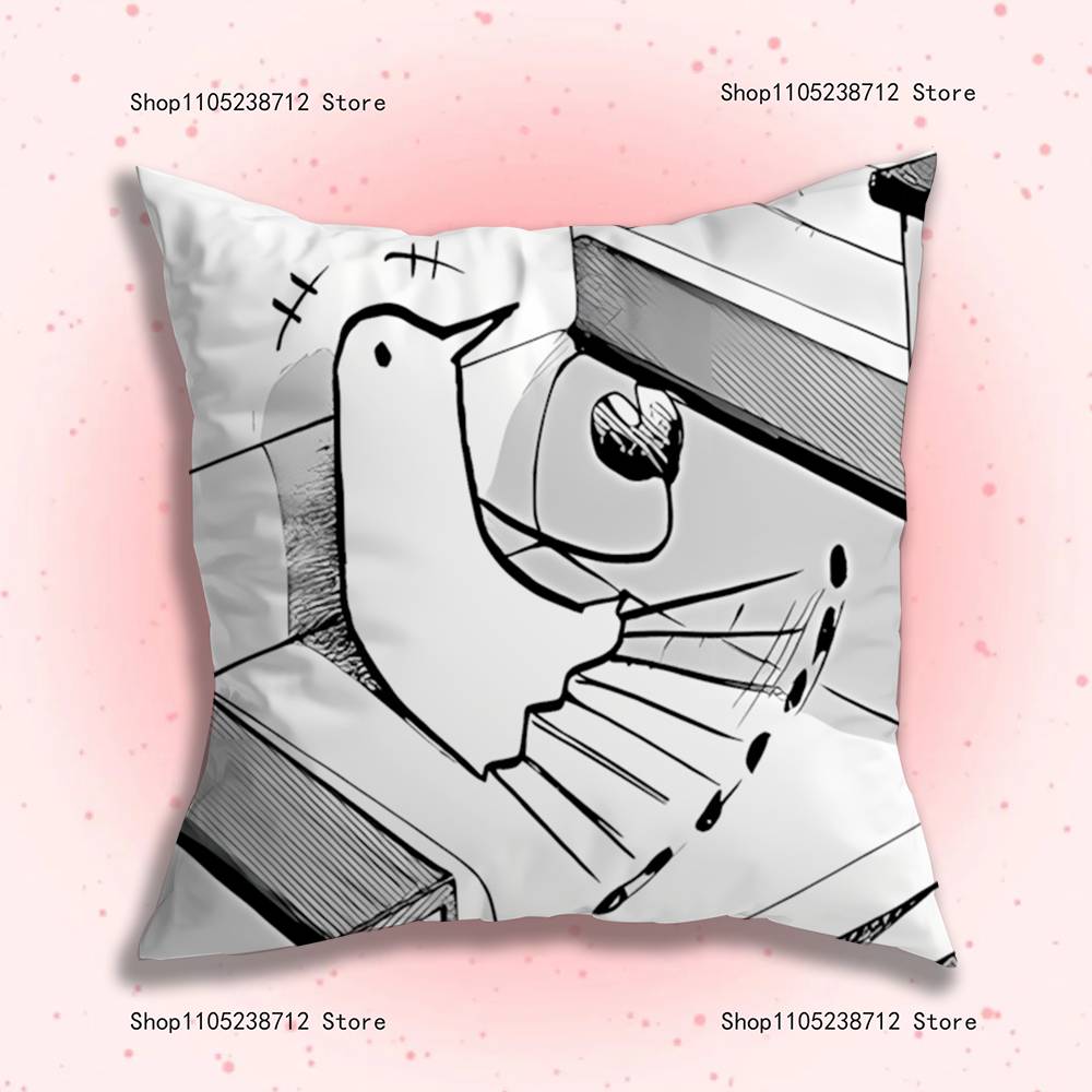 G-Goodnight P-Punpun Anime Pillow Case Anti-Dustmite Pillowcase Invisible Zipper Silky Short Plush Sofa Cushion Cover