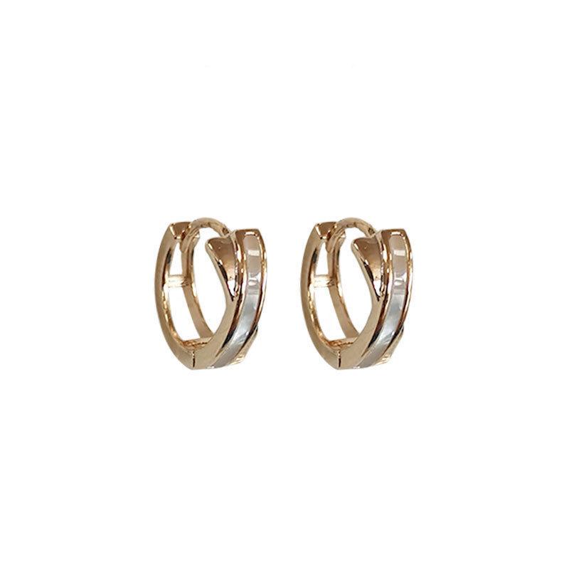 Female Retro Fashion Simple Temperament Personality Cross Ring Earrings