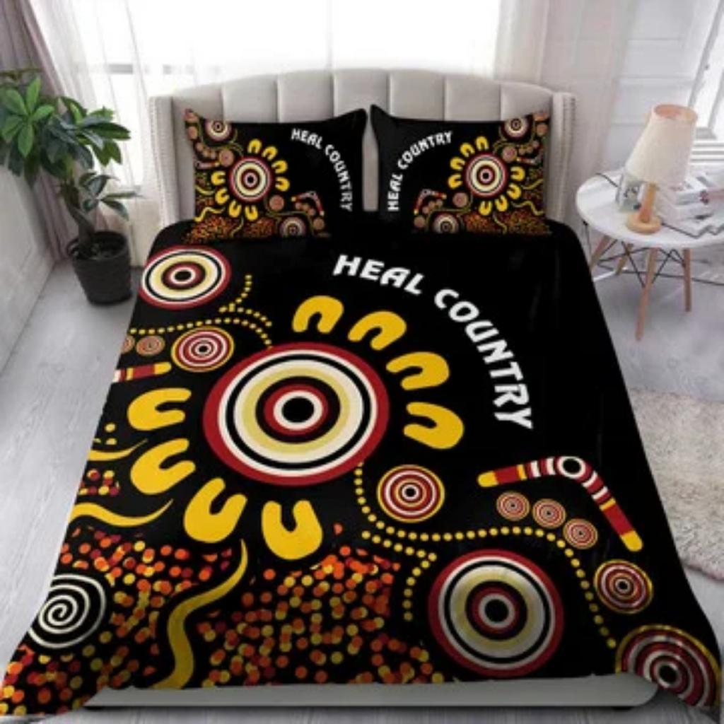 Duvet Cover Set Aboriginal Heal The Country Naidoc 2021 3D Design Bedding Cover Pillowcase