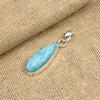 Lindo pingente de joia de prata esterlina 925 sólida feito à mão com pedra preciosa Larimar para ela