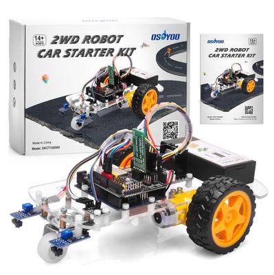 OSOYOO 2 Wheel Drive Smart Robot Car Starter Kit Arduino Compatible UNO R3 Project 2WD Smart Robot Car Kit Open Source Educational Robot Educational