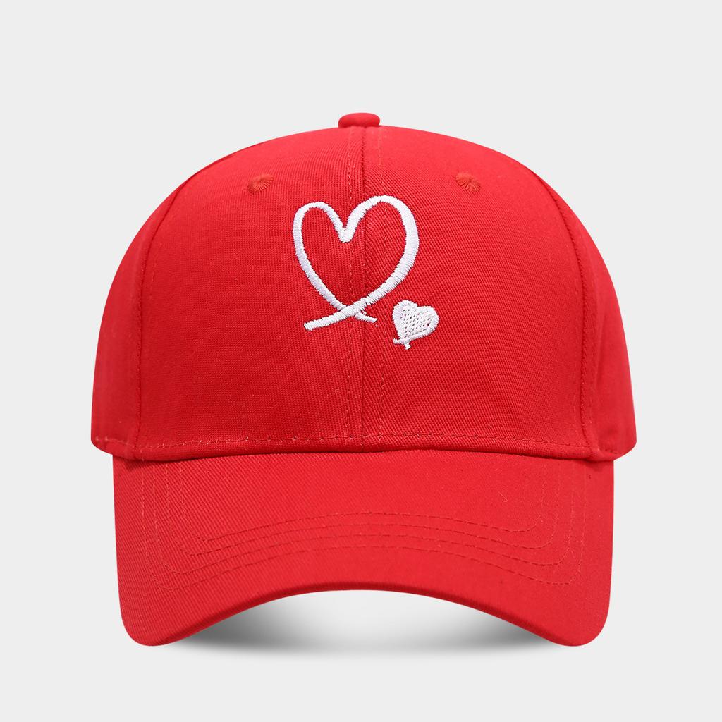 Bestickte Herzmuster Personalisierte Baumwoll-Baseballkappe für Männer und Frauen Personalisierte Papa-Kappen Sorority-Hut