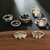 Silver Retro Punk Boho Ring Set 73
