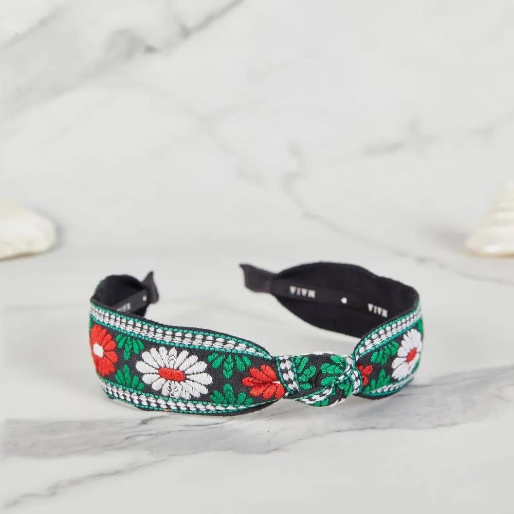 Lara Maia Green Flower Jacquard Hairband Knot Type D Green MAIAHB049 3306333