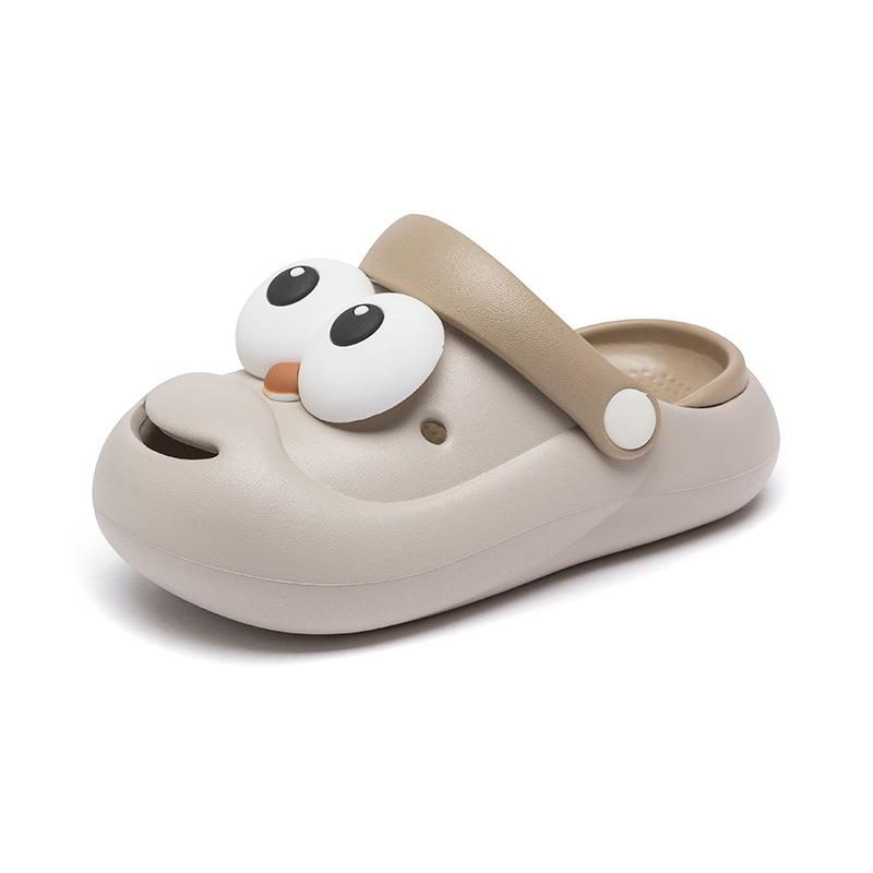 EVA Children's Slippers Boys and Girls Cute Big Eyes Cartoon  Medium Older Children Wear Soft-soled Cool Slippers
