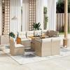 VidaXL Garden Lounge Set with Cushions 9 Pcs, Patio Sofas, Patio Furniture Set, Outdoor Furniture, Beige 3274054