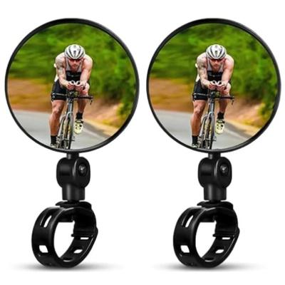 Bike Mirror 360 Degree Adjustable Safe Rotatable Handlebar Mirror Bicycle Mirror Cycling Angle Convex Safety Mirror