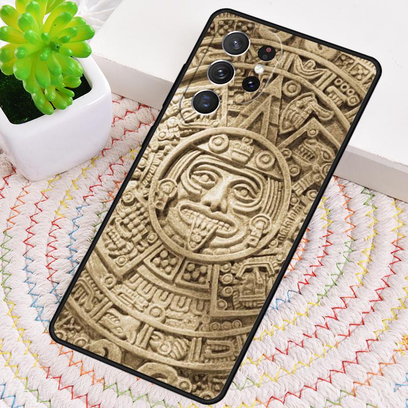 Aztec Calendar Mayan Native Phone Case for Samsung Galaxy note 10 pro S26 Ultra S23 S24 FE S25 S21 S22 PLUS shockproof Cove