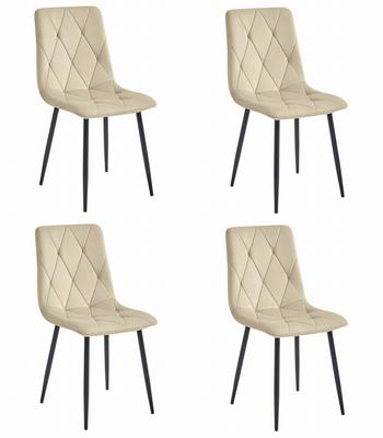 Libra Chair - Light Beige Velvet / Black Legs X 4