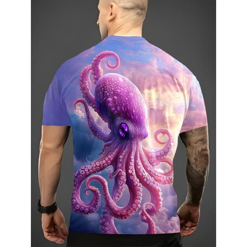 Men's 3D All-Over Print T-Shirt - Meditating Elephant Deity on for Lotus with Radiant Aura,