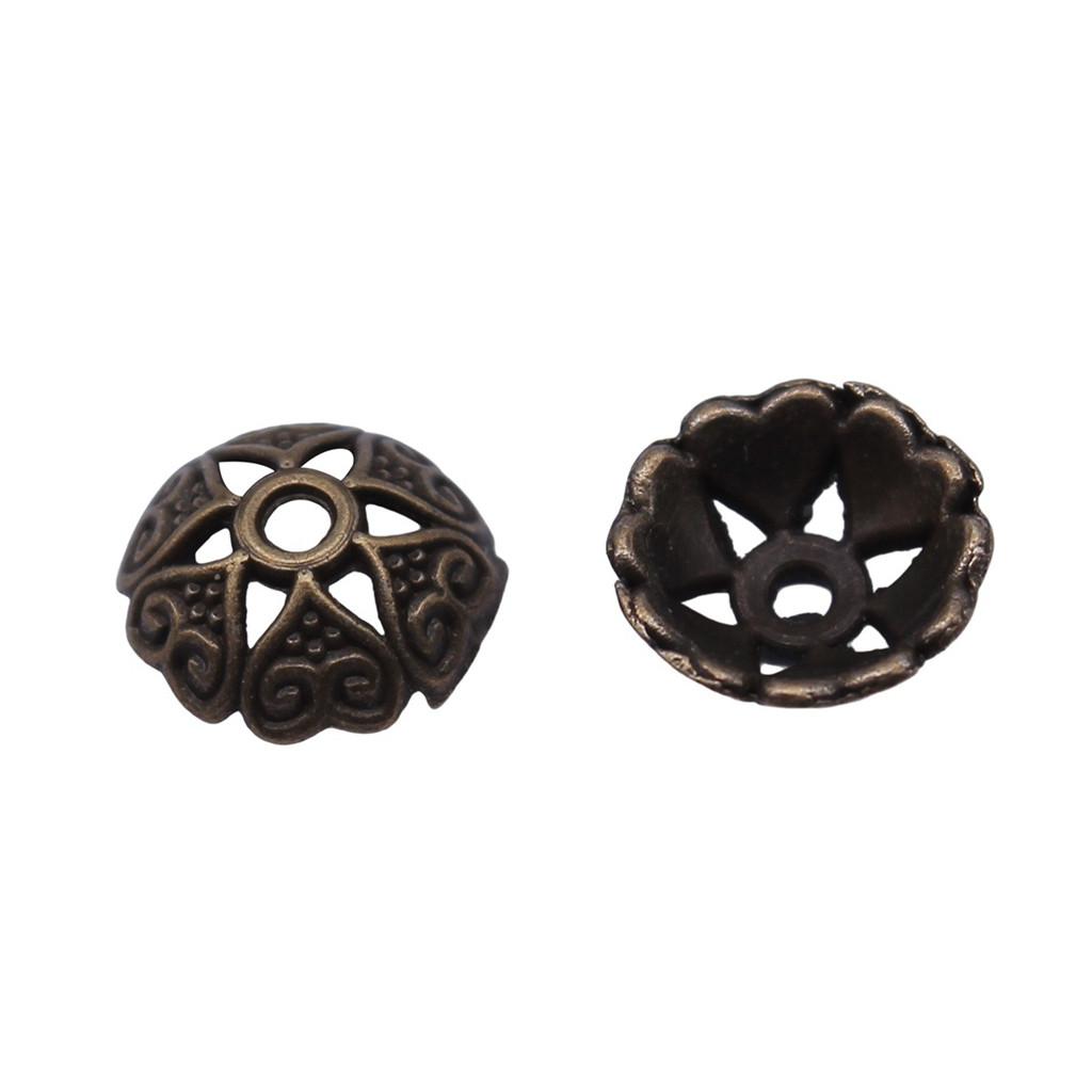 Multi Color Swirl Flower Bead Caps Spacer Beads For Jewelry Making Components