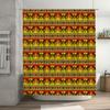 Decorative Shower Curtain Boho Style Pattern with Black, Yellow Orange Colors for Bathroom Washable Fabric Size 69 x 70 (LxW) Sh