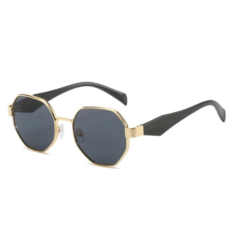 Men Luxury Sun Glasses - Uv400 New Retro Brand Designer Decorative Sunglasses Women Fashion Polygonal Metal Frame Sunglasses