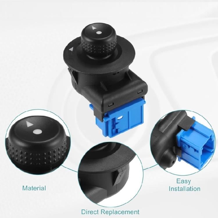 Quick Install Electric Mirror Switches with Impact Resistant Ergonomic Design Mirrors Control Knob for Automotives