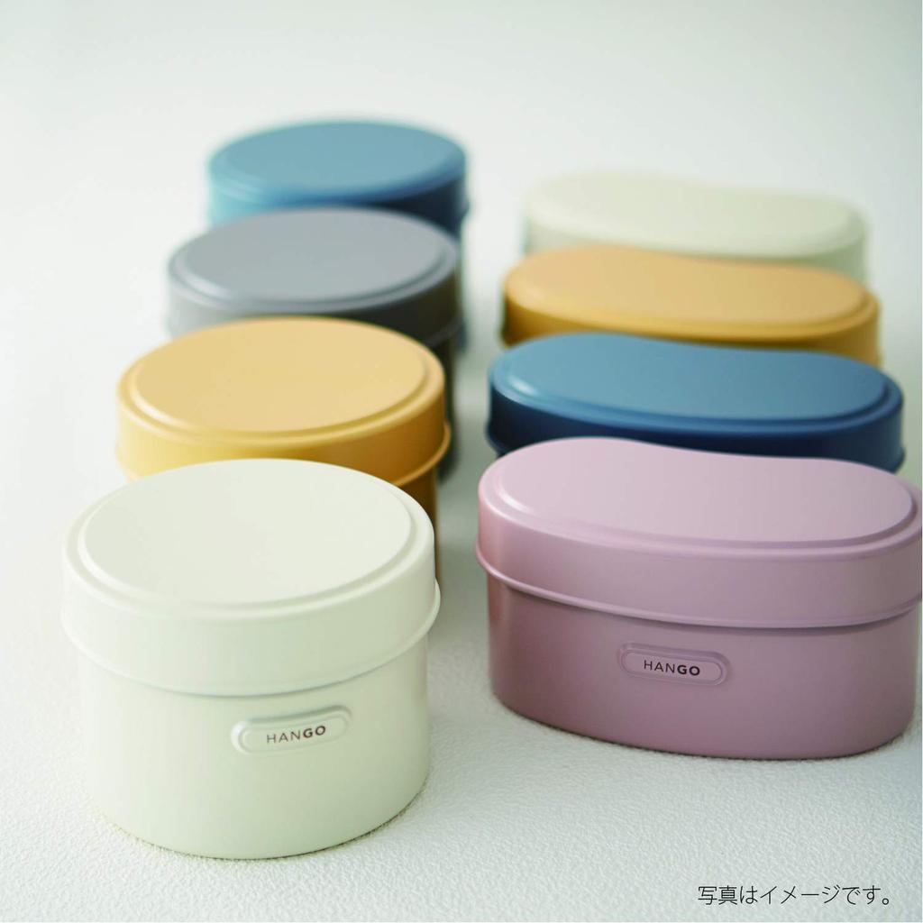 Takenaka HANGO LUNCH Lunch Top Container Bottom Container Box, Round, Microwave-Safe, Ivory, 280ml, 320ml, T-96437