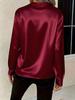 2025 Women's Spring/Autumn Simple V-Neck Loose Shirt - Versatile & Stylish