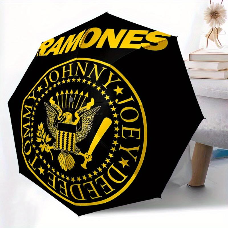 1PC Ramones Seal Automatic Open/Close Umbrella - Compact Travel Umbrella, 8-Rib Heavy-Duty Construction, Ideal Gift a0828165