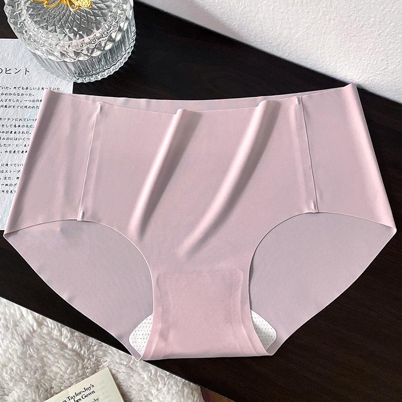Solid Color Seamless Underwear Women's Summer Thin Cotton