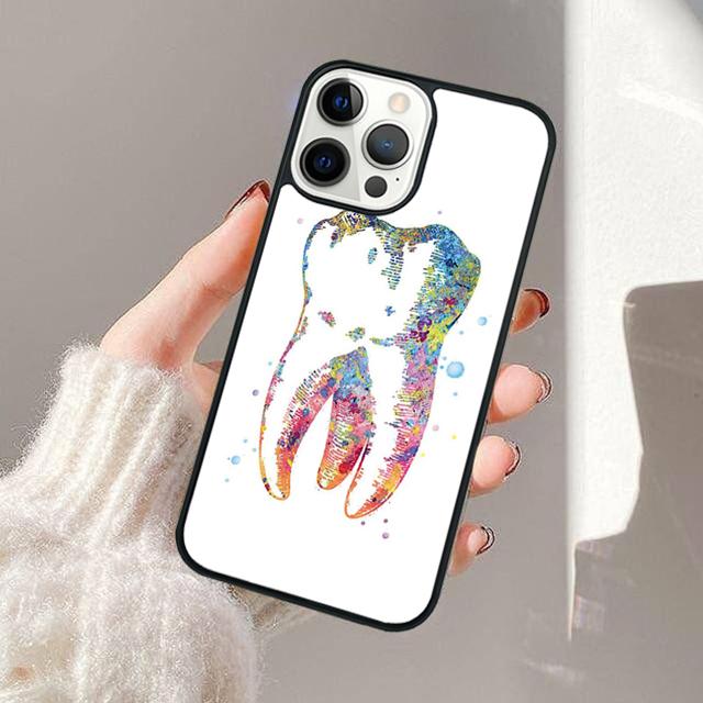 Dentist Tooth Pattern Phone Case For Apple iPhone 17 Air Pro Max Plus Coque For iPhone 17 Air 14 15 16 13 12 Max Cover